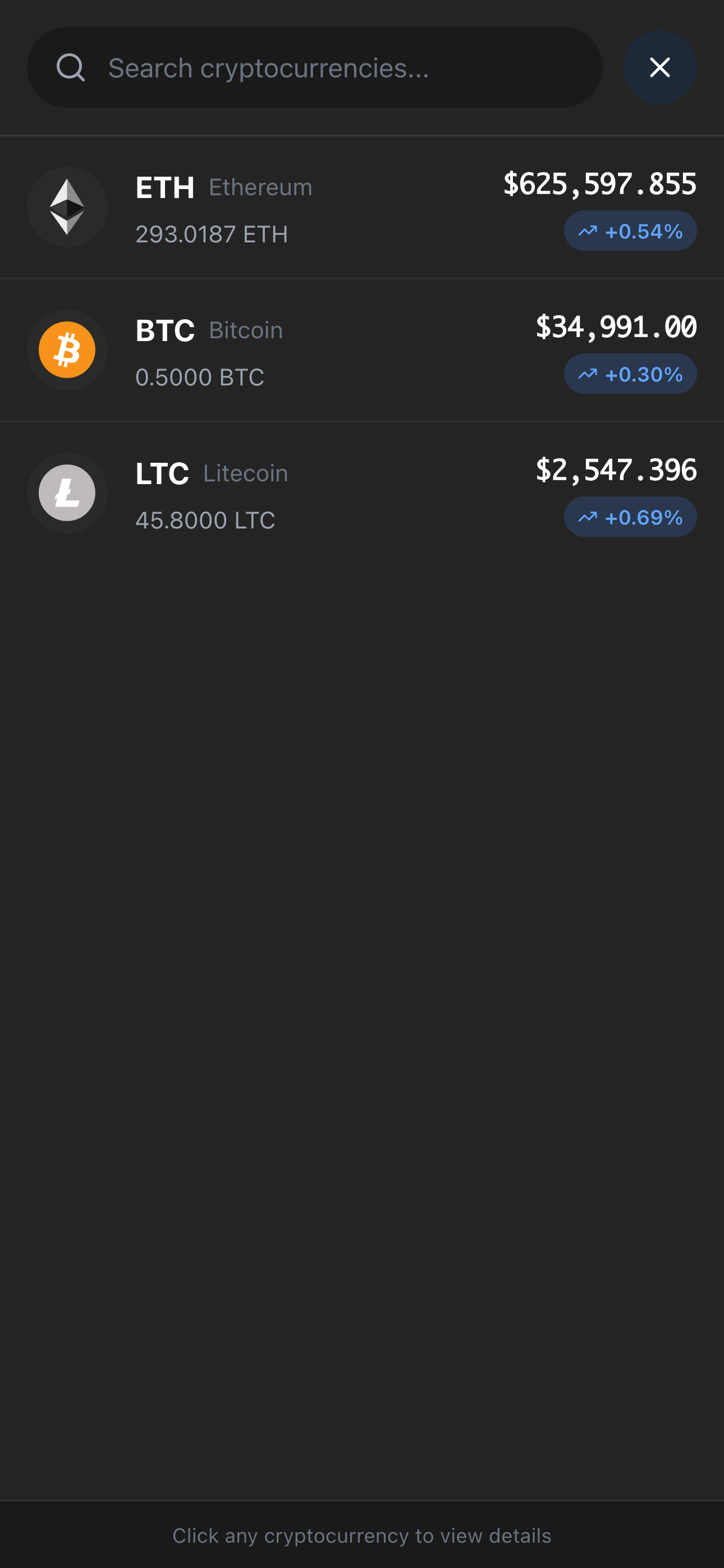 Crypto Sense screenshot 1